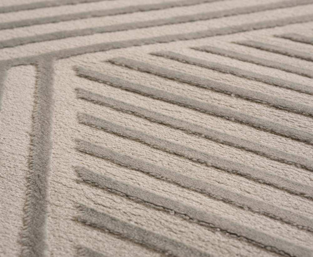 Tapis de couloir scandinave - Serene Runa argent - close up Tapis de couloir scandinave - Serene Runa argent - close up