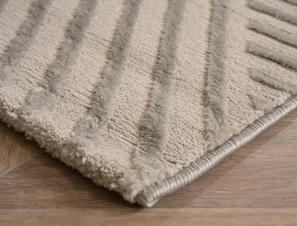 Tapis de couloir scandinave - Serene Runa argent - close up Tapis de couloir scandinave - Serene Runa argent - close up