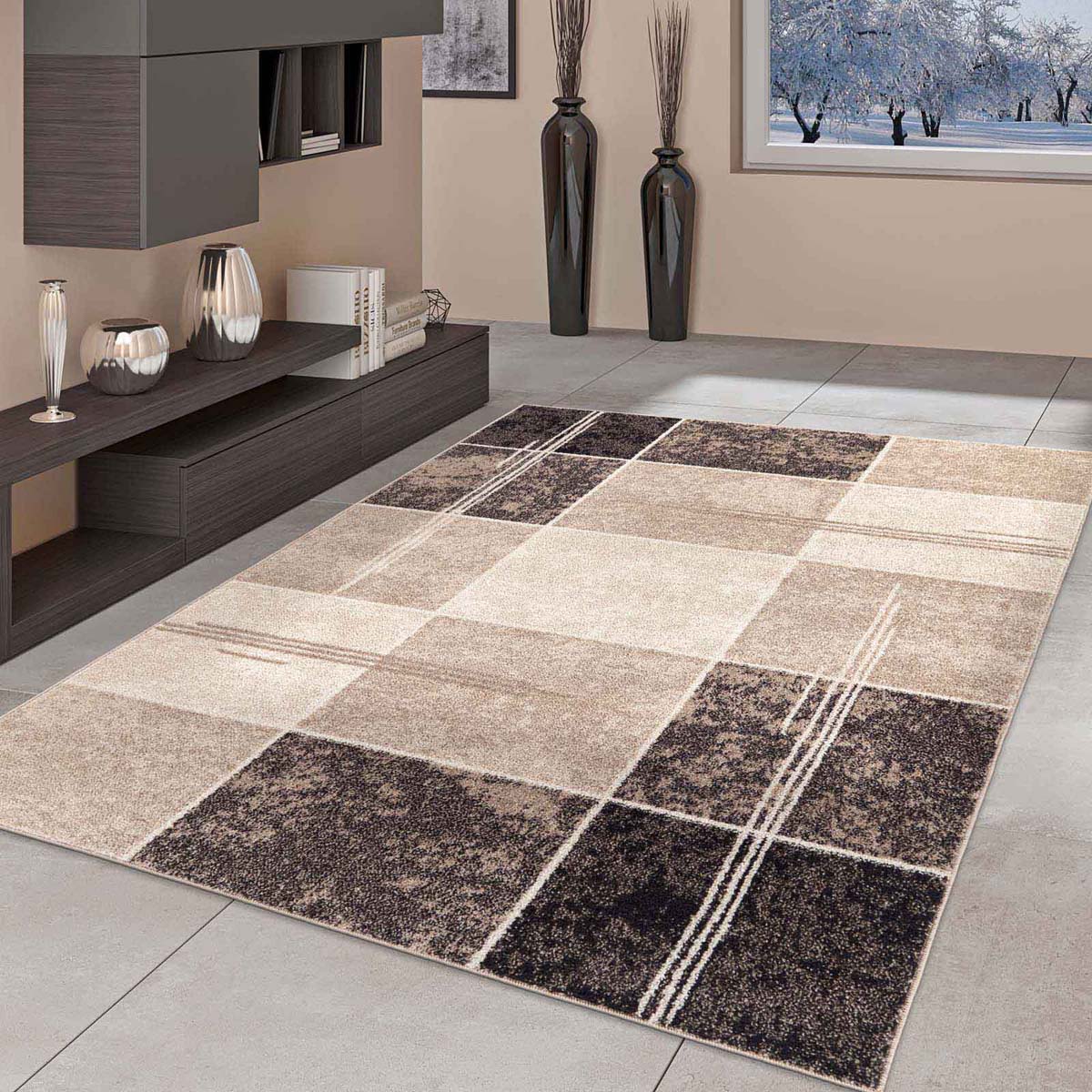 Tapis carreaux - City Chic marron - sfeer Tapis carreaux - City Chic marron - sfeer