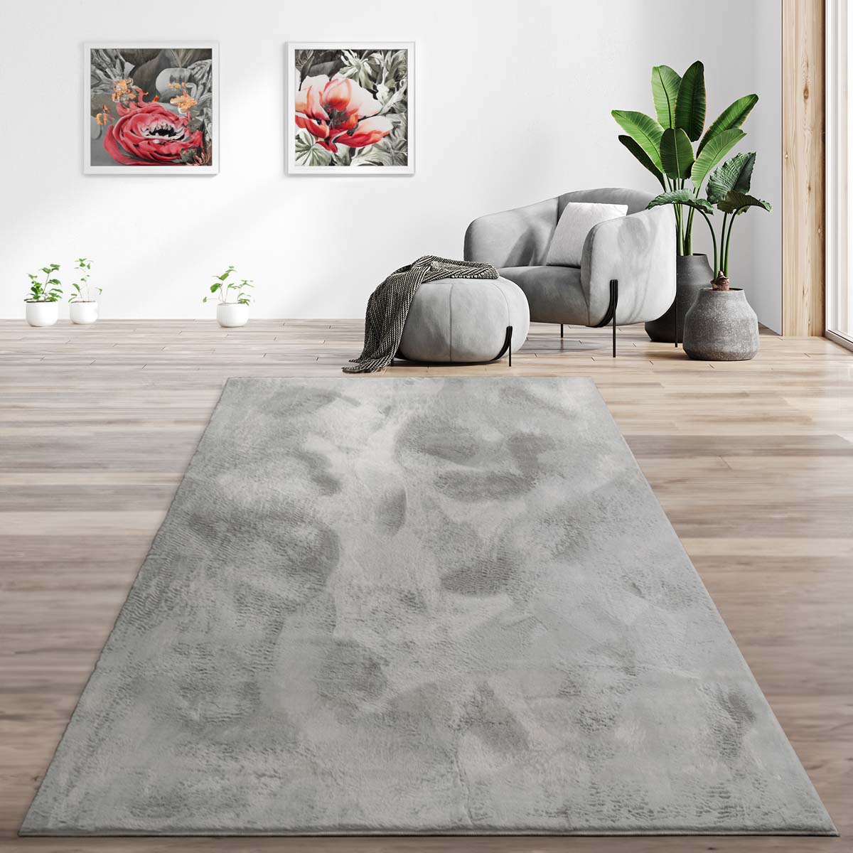 Tapis poil ras - Svea gris - sfeer Tapis poil ras - Svea gris - sfeer