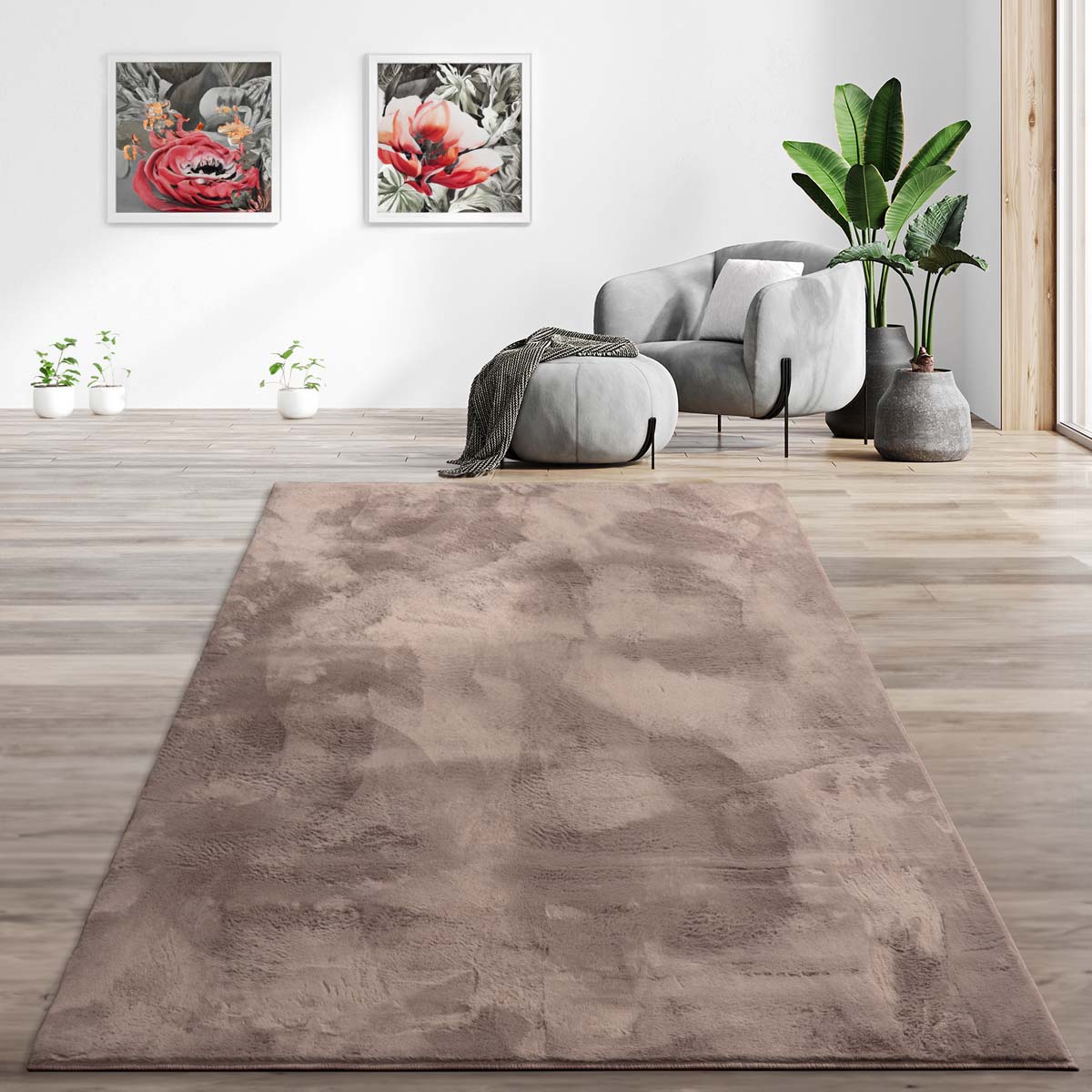 Tapis poil ras - Svea taupe - sfeer Tapis poil ras - Svea taupe - sfeer