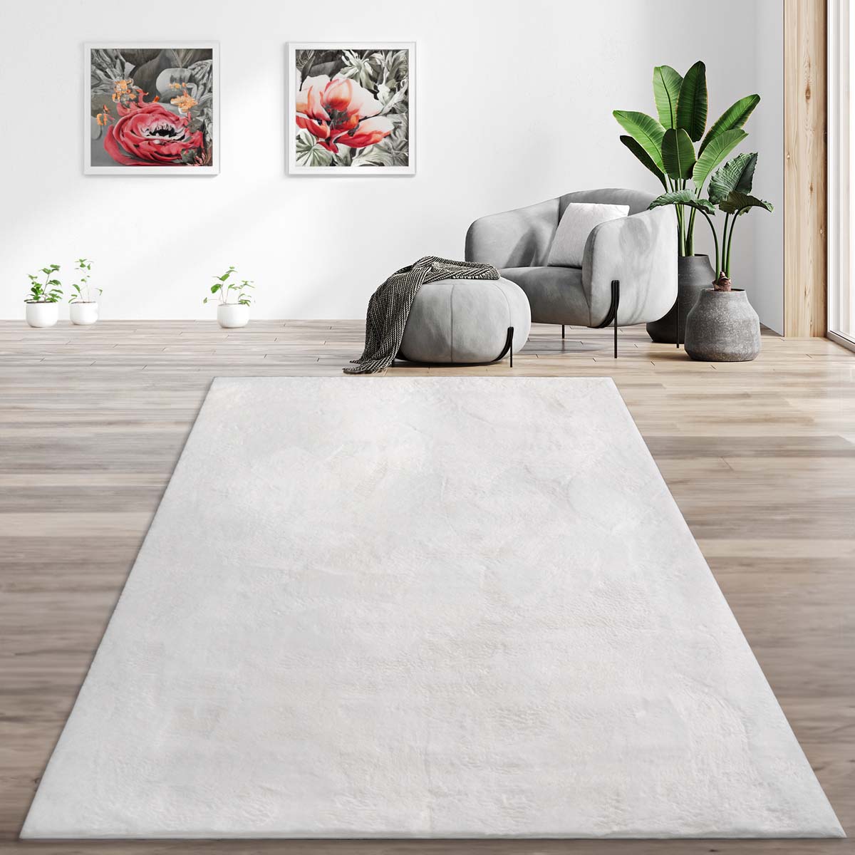 Tapis poil ras - Svea blanc - sfeer Tapis poil ras - Svea blanc - sfeer