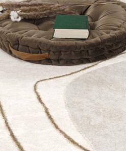 Tapis poil ras - Calm Waves beige - close up, thumbnail Tapis poil ras - Calm Waves beige - close up, thumbnail