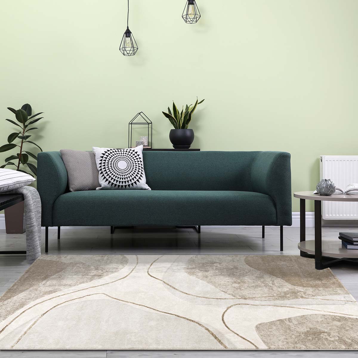 Tapis poil ras - Calm Waves beige - sfeer Tapis poil ras - Calm Waves beige - sfeer