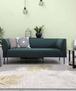 Tapis poil ras​ - Tropical Palms gris/jaune - sfeer