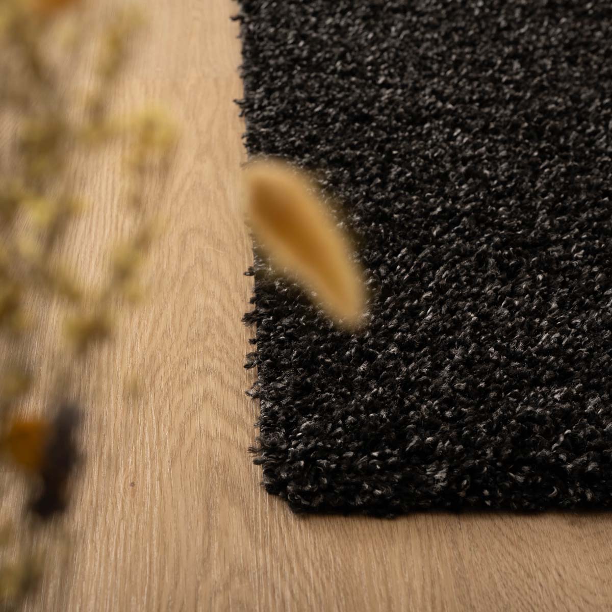 Tapis Carré poils longs Shaggy Trend - gris anthracite - close up Tapis Carré poils longs Shaggy Trend - gris anthracite - close up