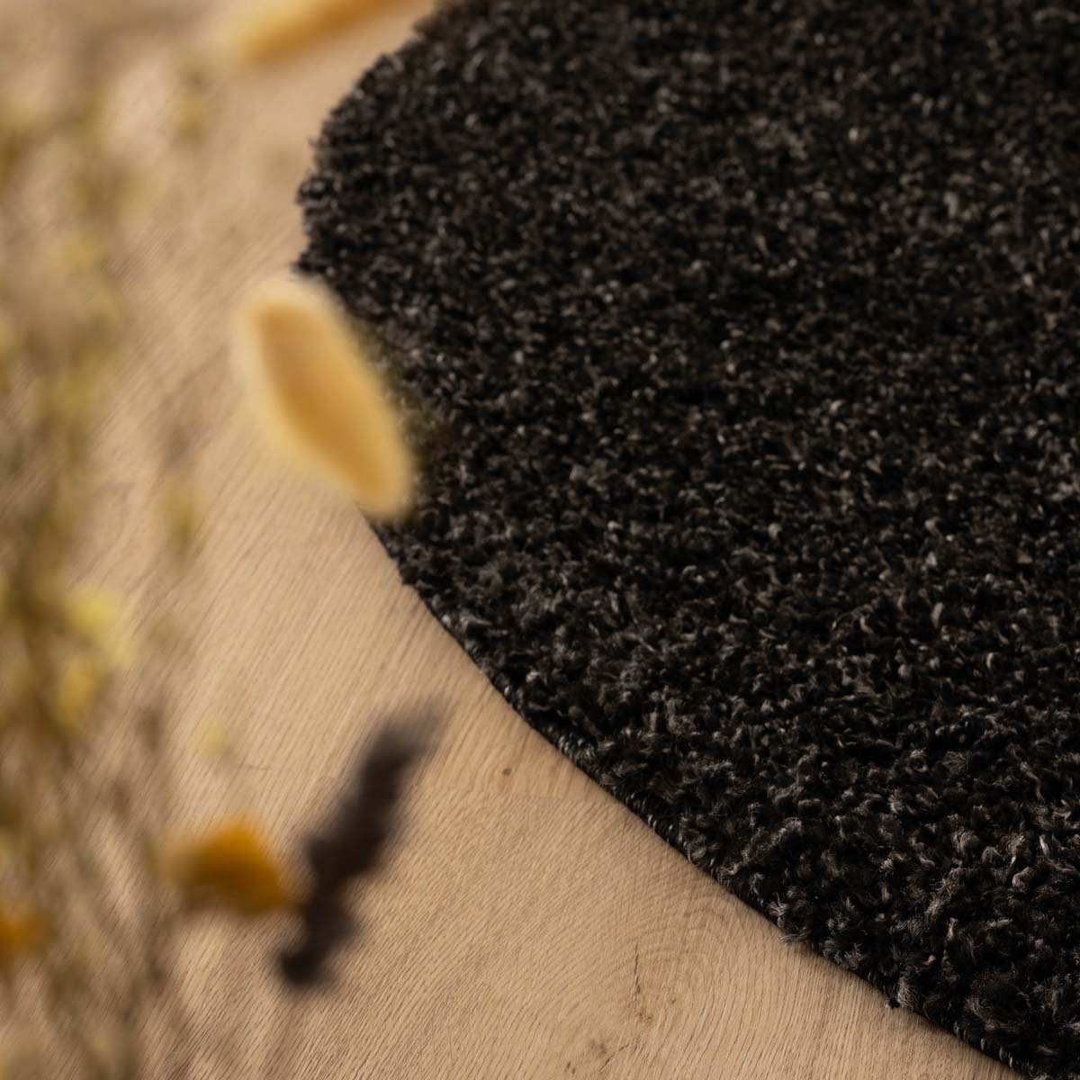 Tapis ovale poils longs - Shaggy Trend anthracite - close up Tapis ovale poils longs - Shaggy Trend anthracite - close up