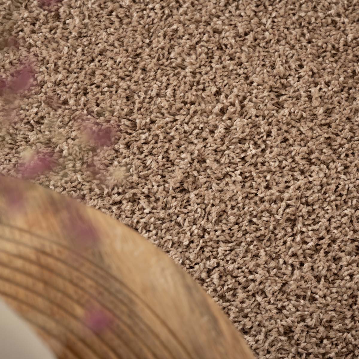Tapis Carré poils longs Shaggy Trend - beige - close up Tapis Carré poils longs Shaggy Trend - beige - close up