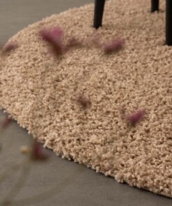 Tapis Rond poils longs Shaggy Trend - beige - sfeer, thumbnail Tapis Rond poils longs Shaggy Trend - beige - sfeer, thumbnail