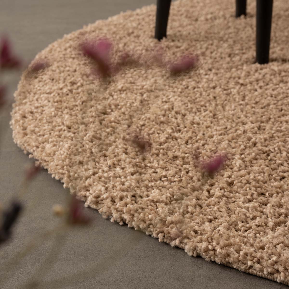 Tapis Rond poils longs Shaggy Trend - beige - sfeer Tapis Rond poils longs Shaggy Trend - beige - sfeer