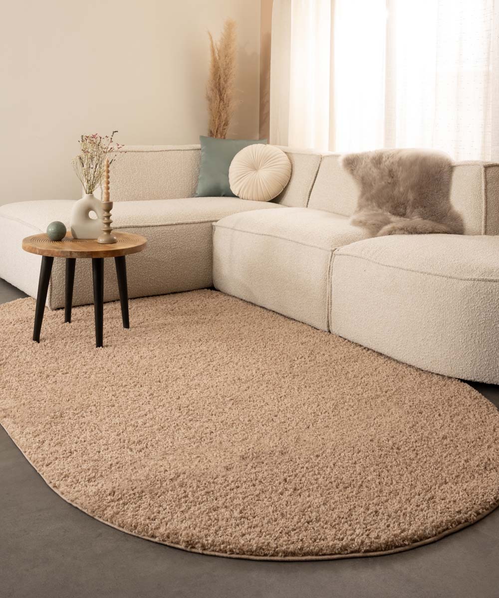 Tapis ovale poils longs - Shaggy Trend beige - sfeer Tapis ovale poils longs - Shaggy Trend beige - sfeer