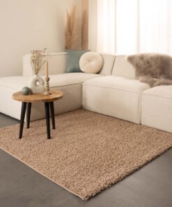 Tapis Carré poils longs Shaggy Trend - beige - sfeer, thumbnail