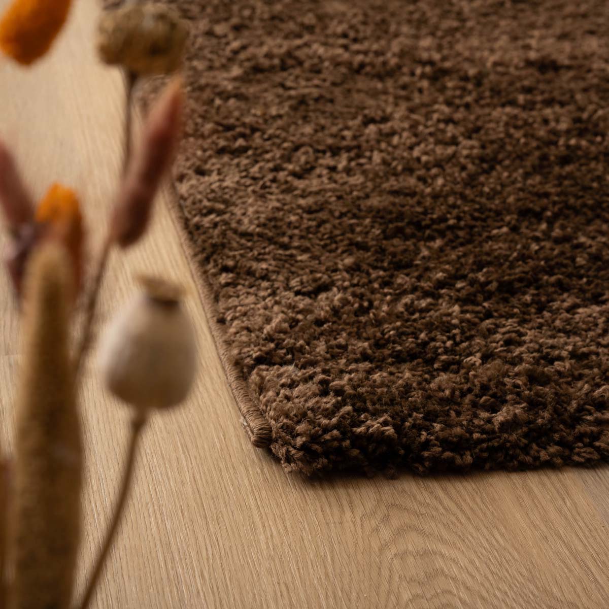 Tapis poils longs Shaggy Trend - marron - close up Tapis poils longs Shaggy Trend - marron - close up