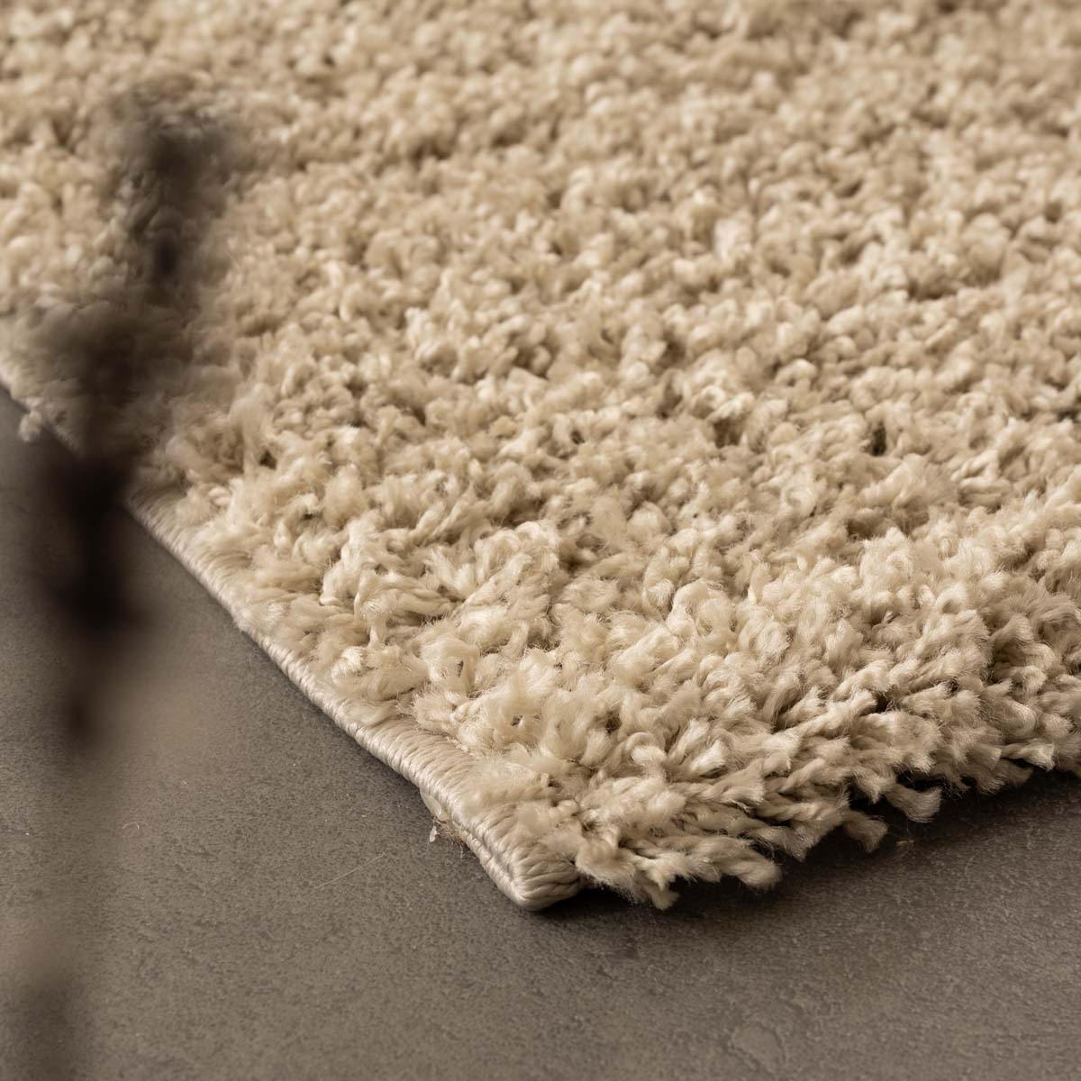 Tapis Carré poils longs Shaggy Trend - Champagne - close up Tapis Carré poils longs Shaggy Trend - Champagne - close up