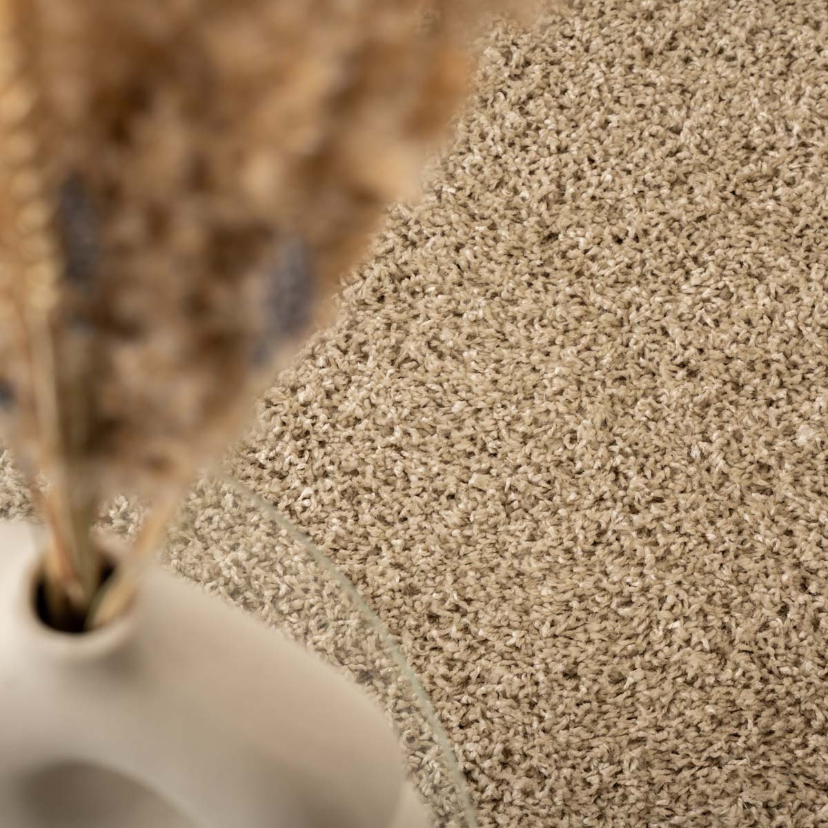 Tapis Carré poils longs Shaggy Trend - Champagne - close up Tapis Carré poils longs Shaggy Trend - Champagne - close up
