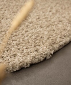Tapis Rond poils longs Shaggy Trend - Champagne - sfeer