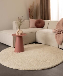 Tapis Rond poils longs Shaggy Trend - Crème - sfeer