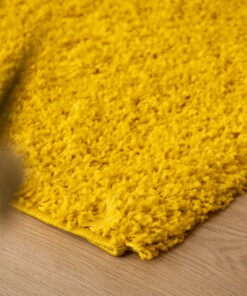 Tapis Carré poils longs Shaggy Trend - jaune - close up, thumbnail Tapis Carré poils longs Shaggy Trend - jaune - close up, thumbnail
