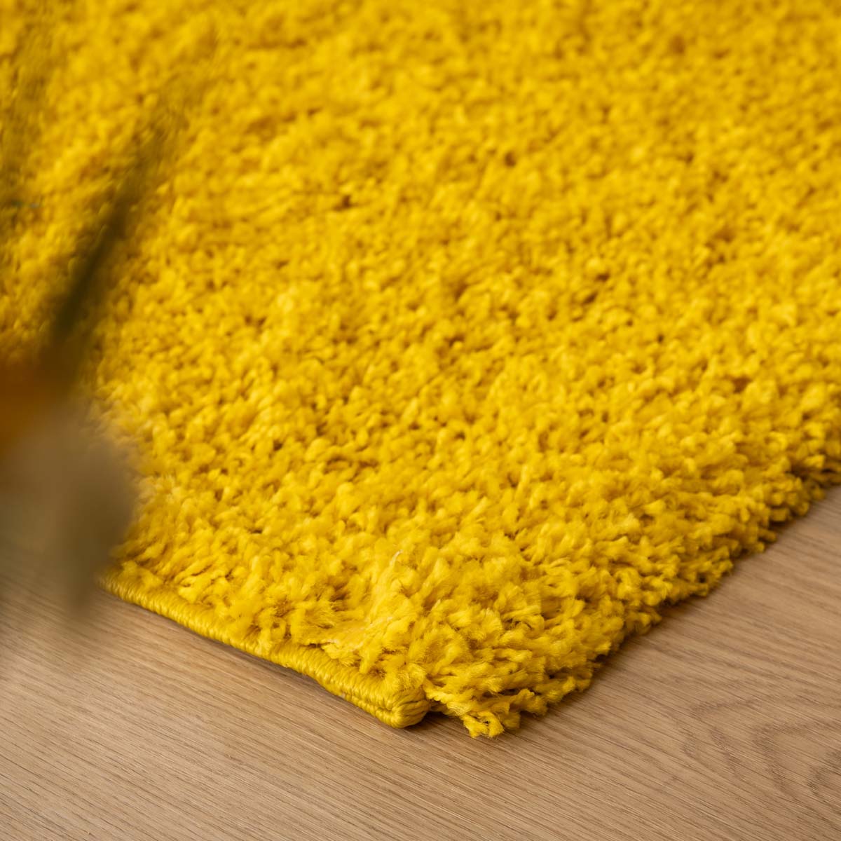 Tapis Carré poils longs Shaggy Trend - jaune - close up Tapis Carré poils longs Shaggy Trend - jaune - close up