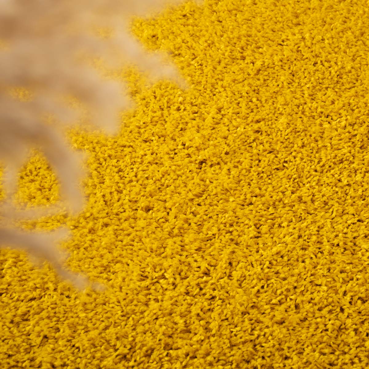 Tapis Carré poils longs Shaggy Trend - jaune - close up Tapis Carré poils longs Shaggy Trend - jaune - close up