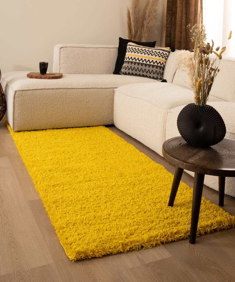 Tapis de couloir poils longs Shaggy Trend - jaune - sfeer Tapis de couloir poils longs Shaggy Trend - jaune - sfeer
