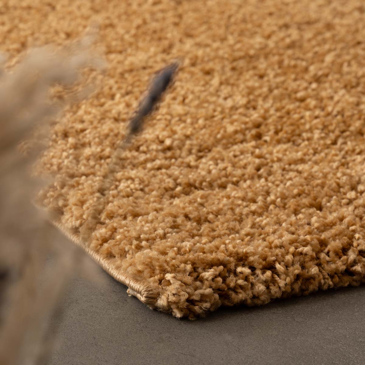 Tapis poils longs Shaggy Trend - or - close up Tapis poils longs Shaggy Trend - or - close up