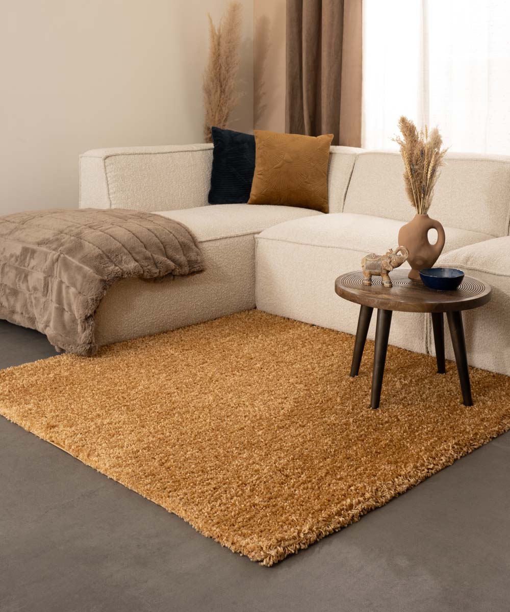 Tapis Carré poils longs Shaggy Trend - or - sfeer Tapis Carré poils longs Shaggy Trend - or - sfeer