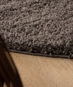 Tapis Rond poils longs Shaggy Trend - gris - close up, thumbnail Tapis Rond poils longs Shaggy Trend - gris - close up, thumbnail