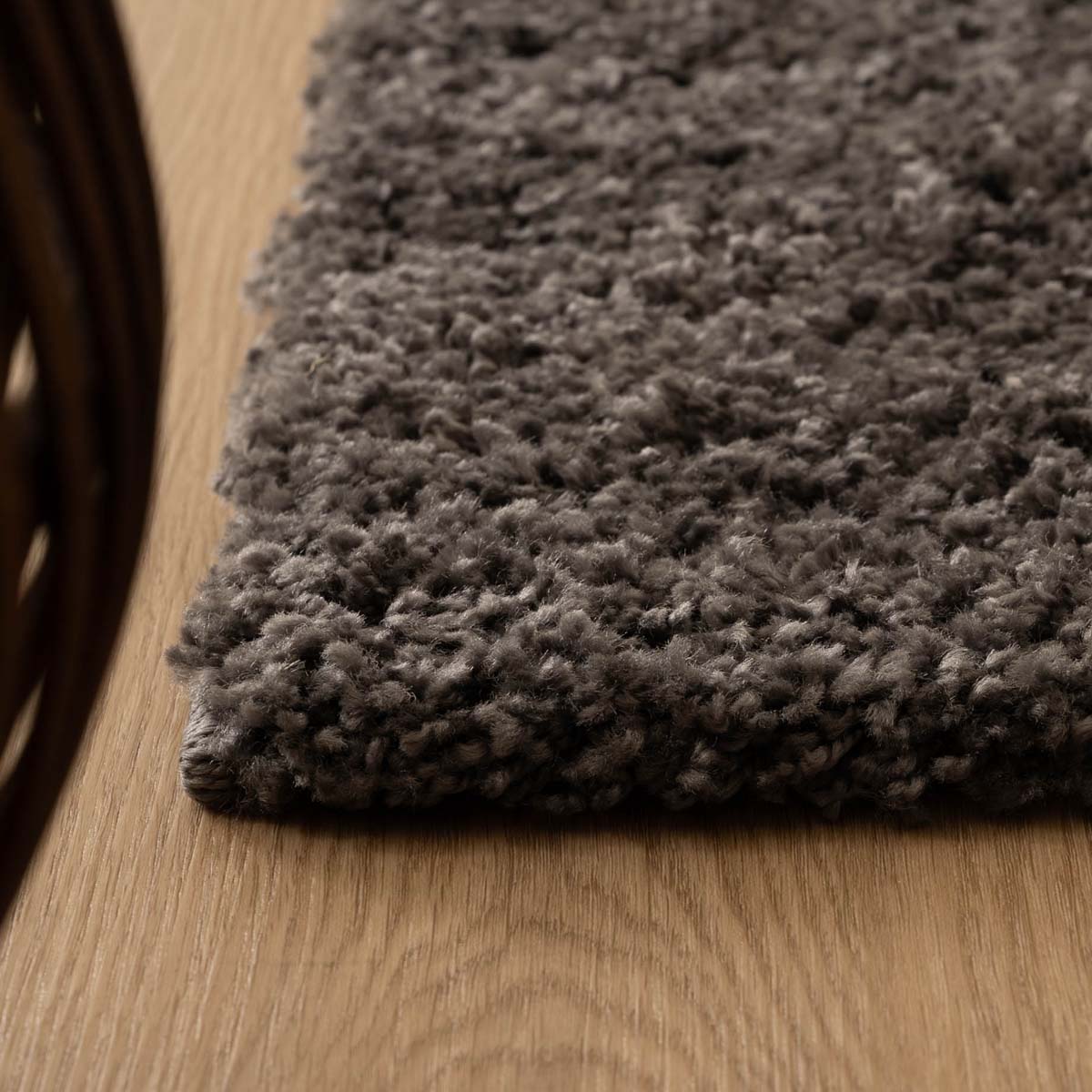 Tapis Carré poils longs Shaggy Trend - gris - close up Tapis Carré poils longs Shaggy Trend - gris - close up