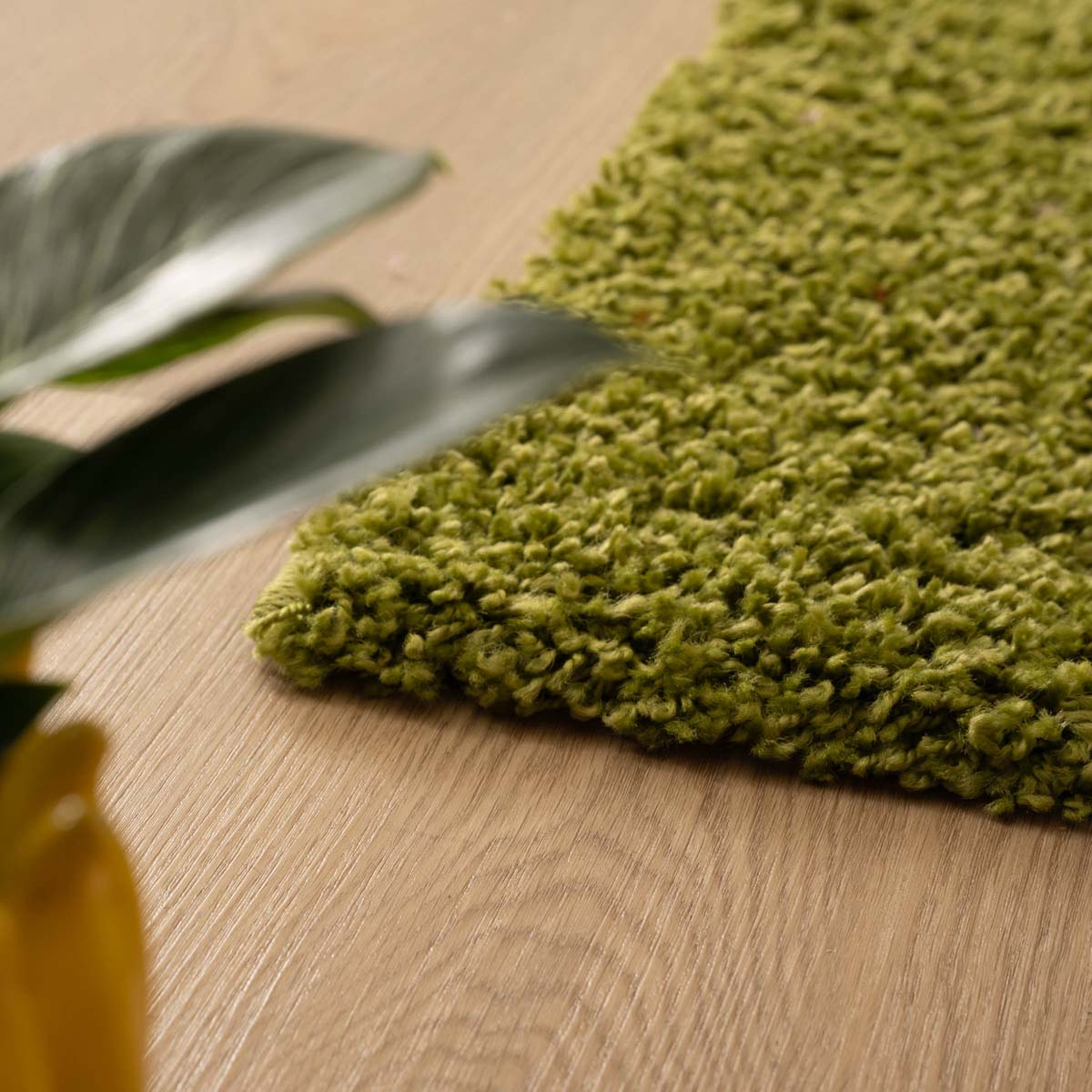 Tapis poils longs Shaggy Trend - vert - close up Tapis poils longs Shaggy Trend - vert - close up
