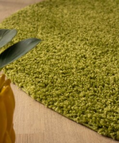 Tapis Rond poils longs Shaggy Trend - vert - close up, thumbnail Tapis Rond poils longs Shaggy Trend - vert - close up, thumbnail
