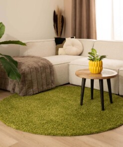 Tapis Rond poils longs Shaggy Trend - vert - sfeer, thumbnail