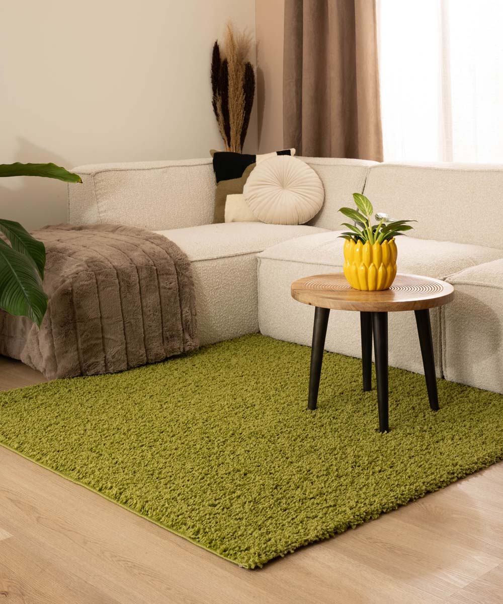 Tapis Carré poils longs Shaggy Trend - vert - sfeer Tapis Carré poils longs Shaggy Trend - vert - sfeer