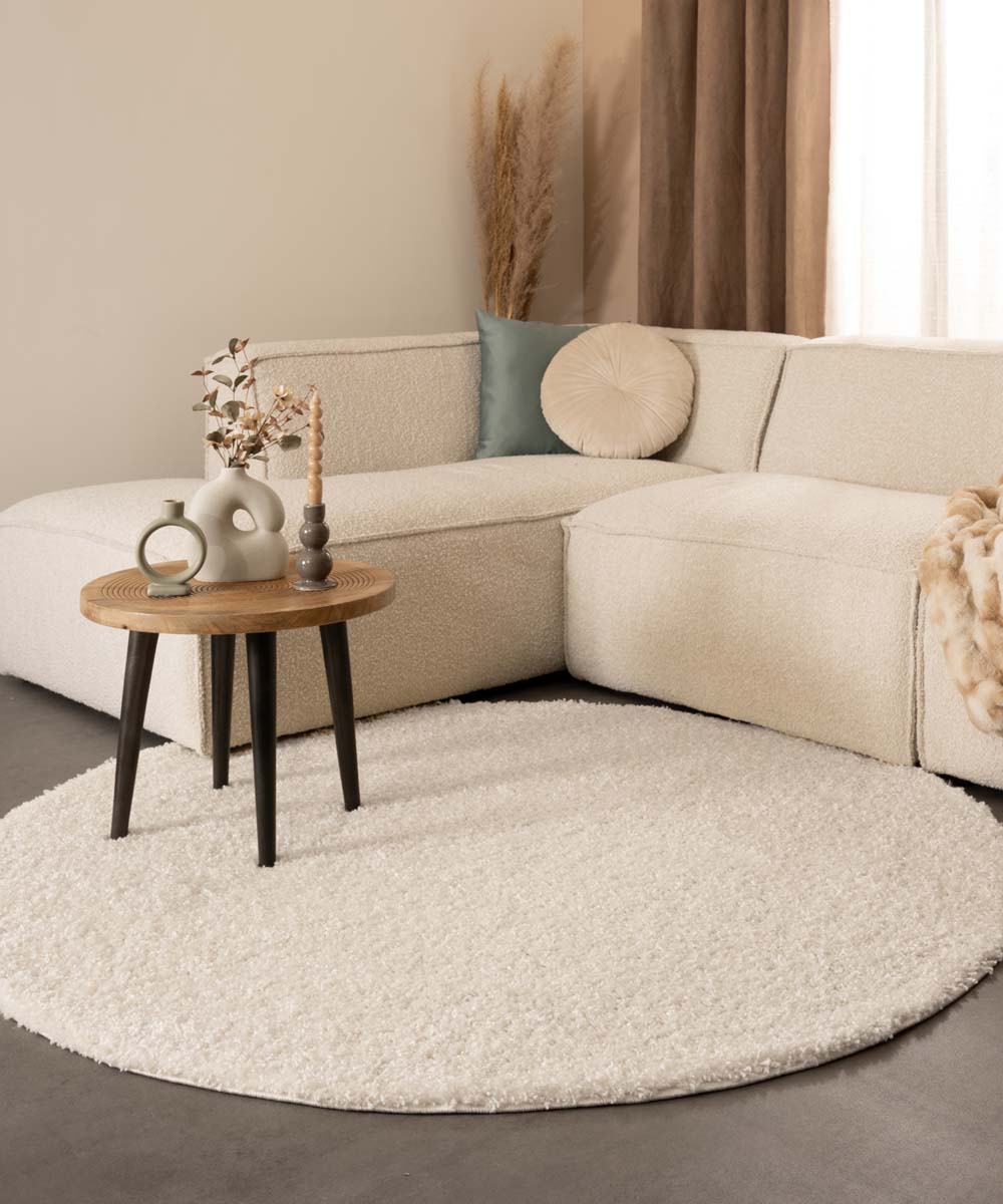 Tapis rond poils longs Shaggy Trend - ivoire - sfeer Tapis rond poils longs Shaggy Trend - ivoire - sfeer