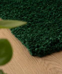Tapis Carré poils longs Shaggy Trend - vert émeraude - close up, thumbnail Tapis Carré poils longs Shaggy Trend - vert émeraude - close up, thumbnail