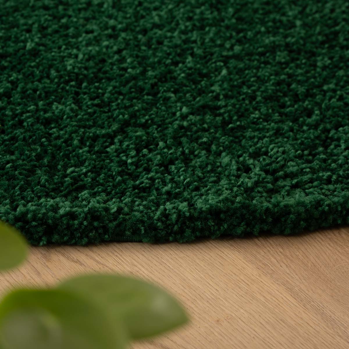 Tapis ovale poils longs - Shaggy Trend vert émeraude - close up Tapis ovale poils longs - Shaggy Trend vert émeraude - close up