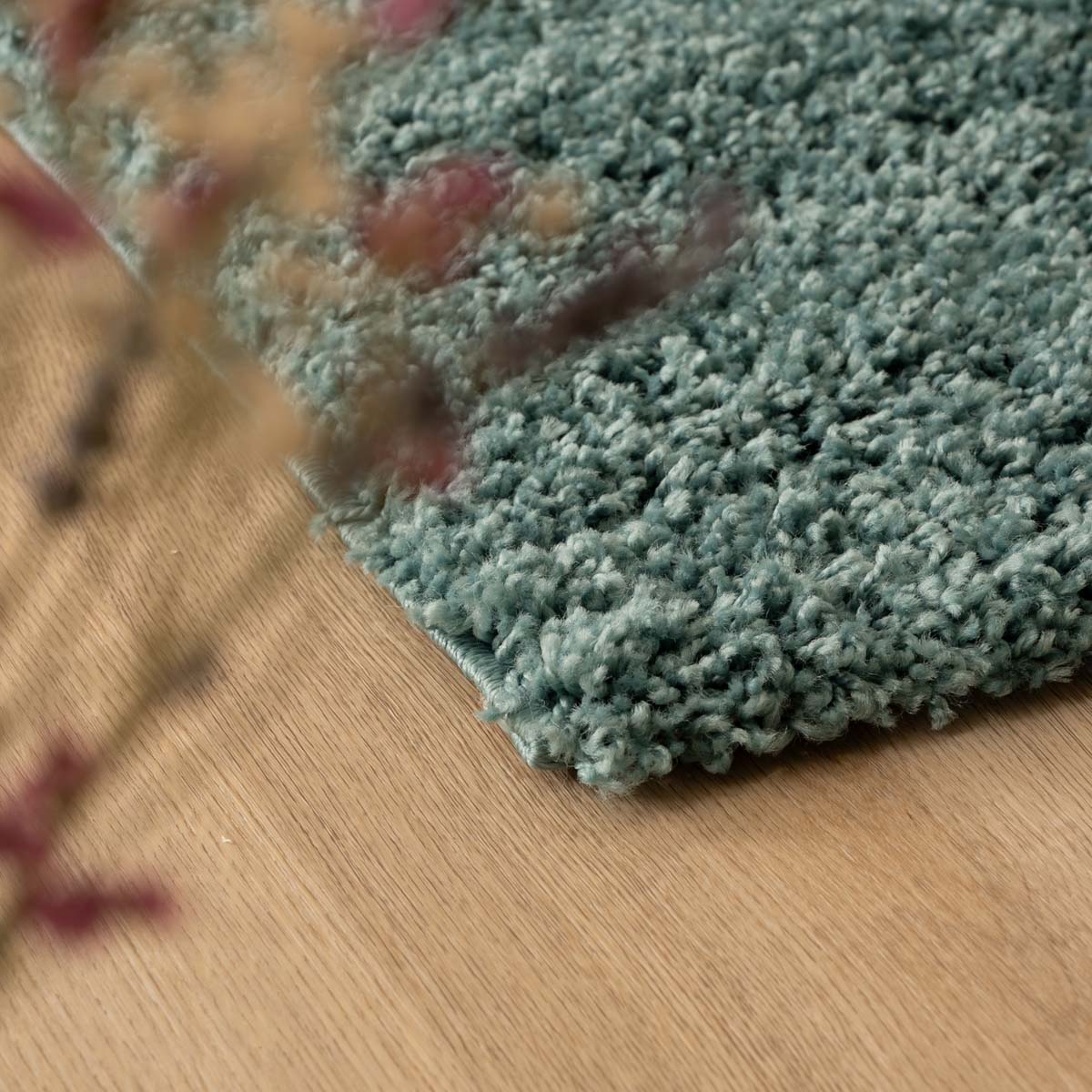 Tapis Carré poils longs Shaggy Trend - bleu clair - close up Tapis Carré poils longs Shaggy Trend - bleu clair - close up