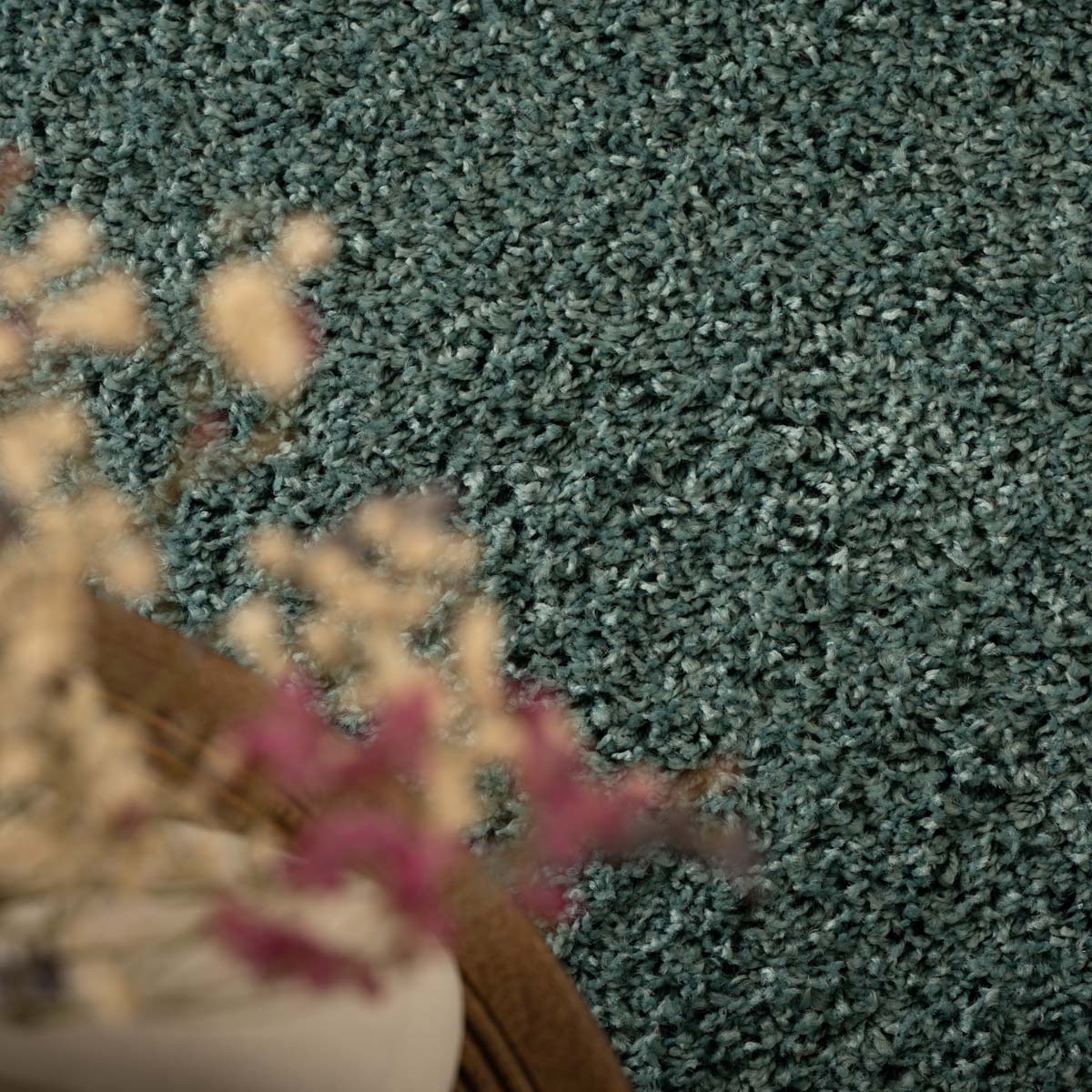 Tapis Carré poils longs Shaggy Trend - bleu clair - close up Tapis Carré poils longs Shaggy Trend - bleu clair - close up