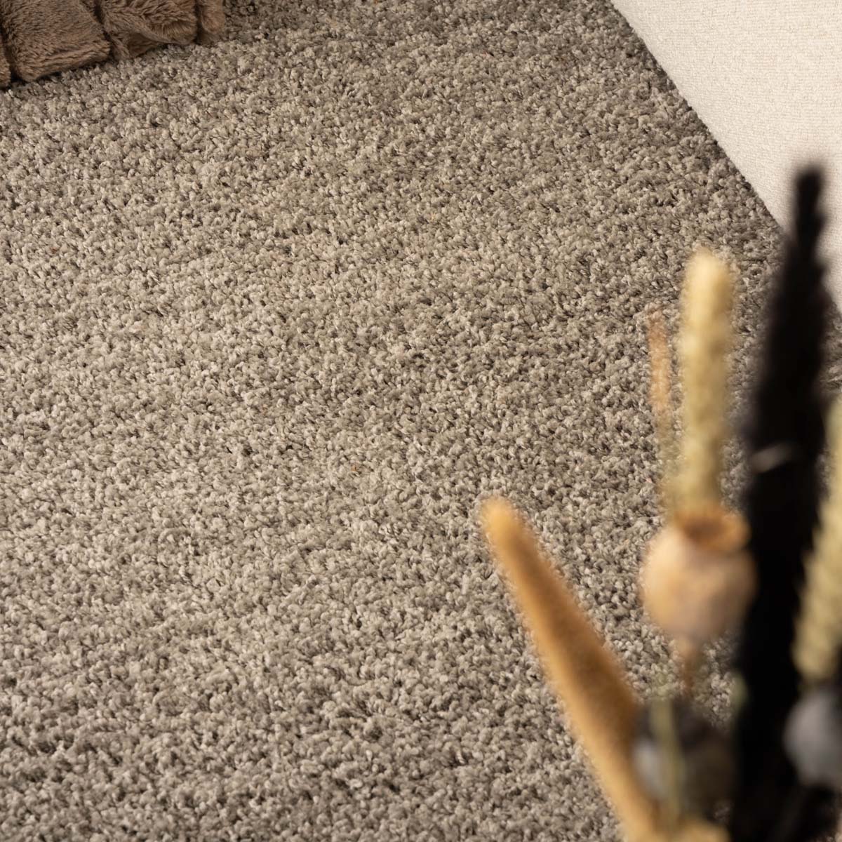 Tapis Carré poils longs Shaggy Trend - gris clair - close up Tapis Carré poils longs Shaggy Trend - gris clair - close up