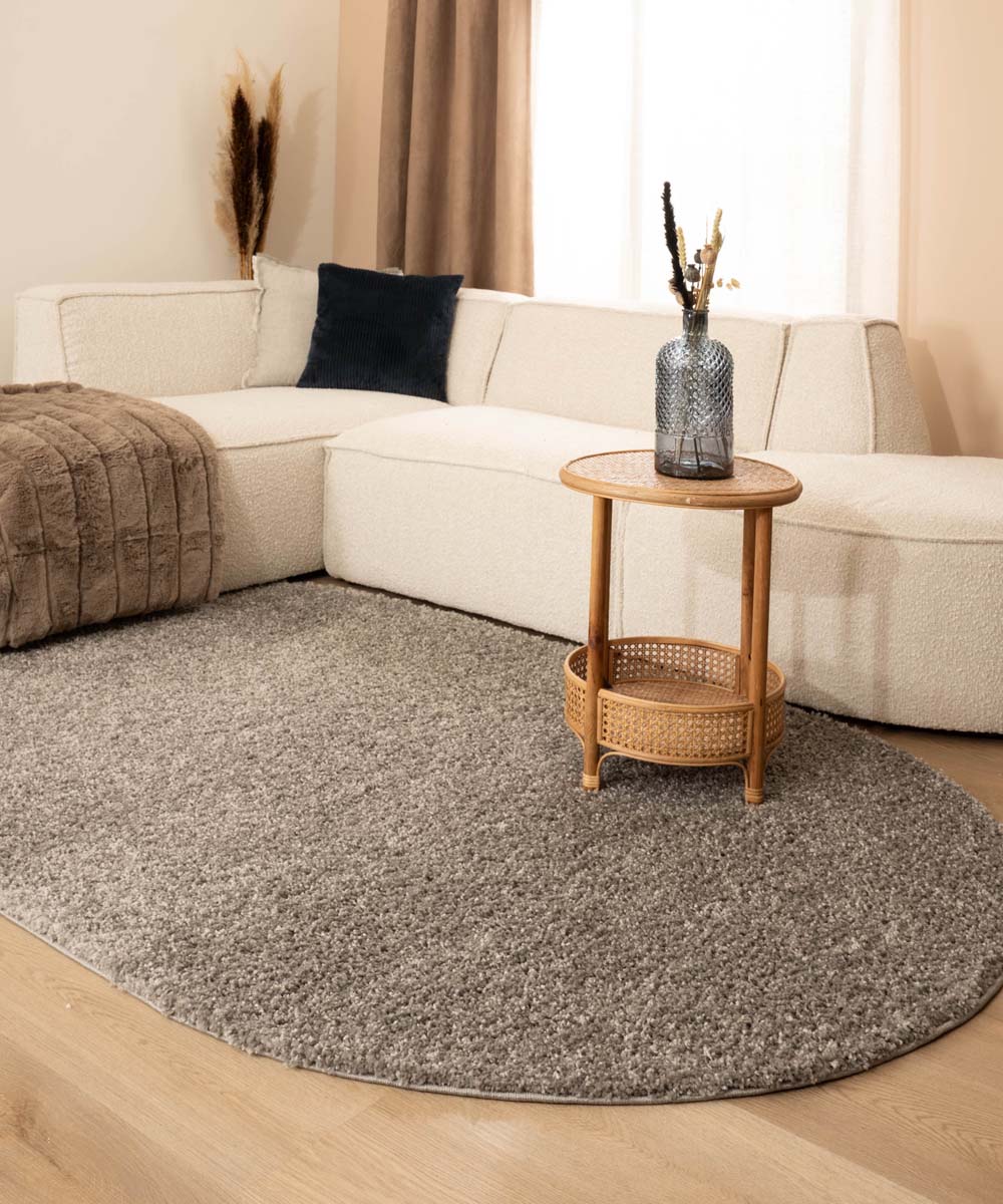 Tapis ovale poils longs - Shaggy Trend gris clair - sfeer Tapis ovale poils longs - Shaggy Trend gris clair - sfeer