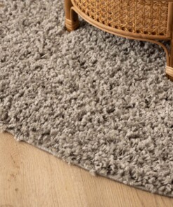 Tapis ovale poils longs - Shaggy Trend gris clair - close up, thumbnail Tapis ovale poils longs - Shaggy Trend gris clair - close up, thumbnail
