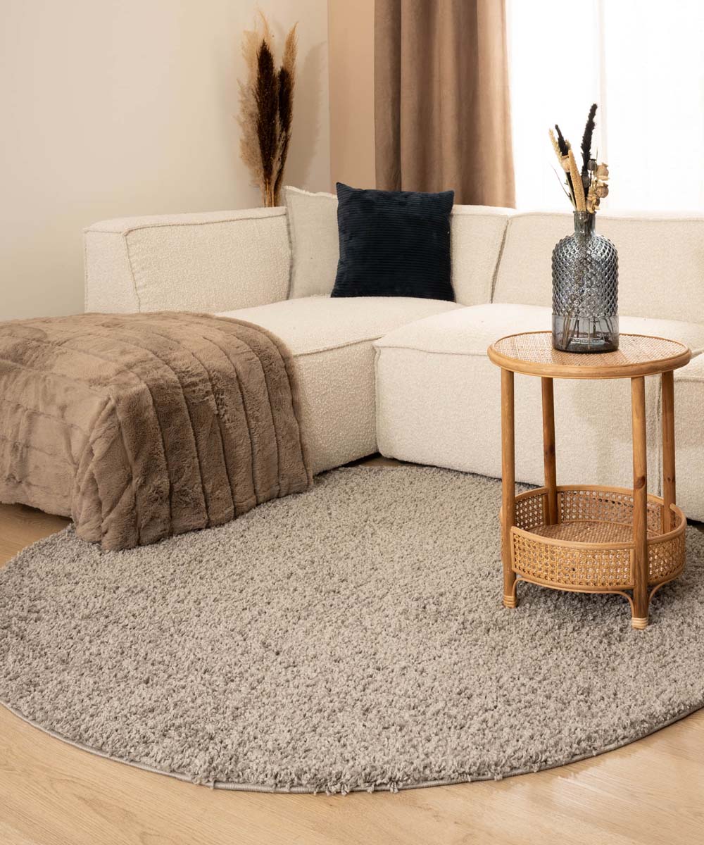 Tapis Rond poils longs Shaggy Trend - gris clair - sfeer Tapis Rond poils longs Shaggy Trend - gris clair - sfeer
