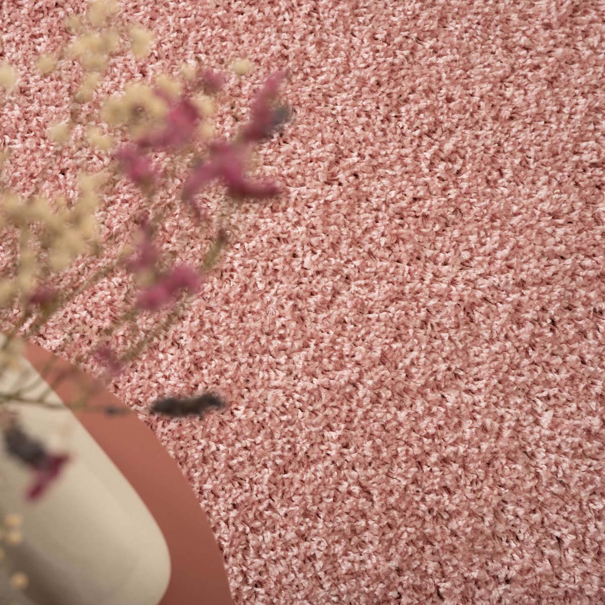 Tapis poils longs Shaggy Trend - rose clair - close up Tapis poils longs Shaggy Trend - rose clair - close up