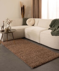 Tapis de couloir poils longs Shaggy Trend - Moka - sfeer