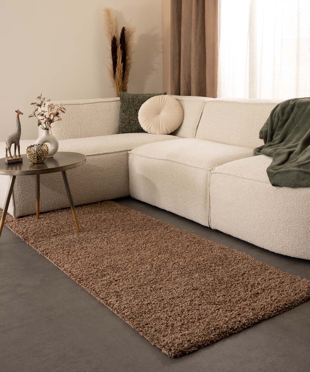 Tapis de couloir poils longs Shaggy Trend - Moka - sfeer Tapis de couloir poils longs Shaggy Trend - Moka - sfeer