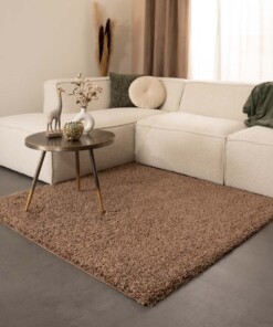 Tapis Carré poils longs Shaggy Trend - Moka - sfeer, thumbnail