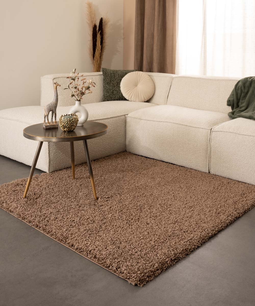 Tapis Carré poils longs Shaggy Trend - Moka - sfeer Tapis Carré poils longs Shaggy Trend - Moka - sfeer