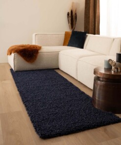 Tapis de couloir poils longs Shaggy Trend - bleu marine - sfeer