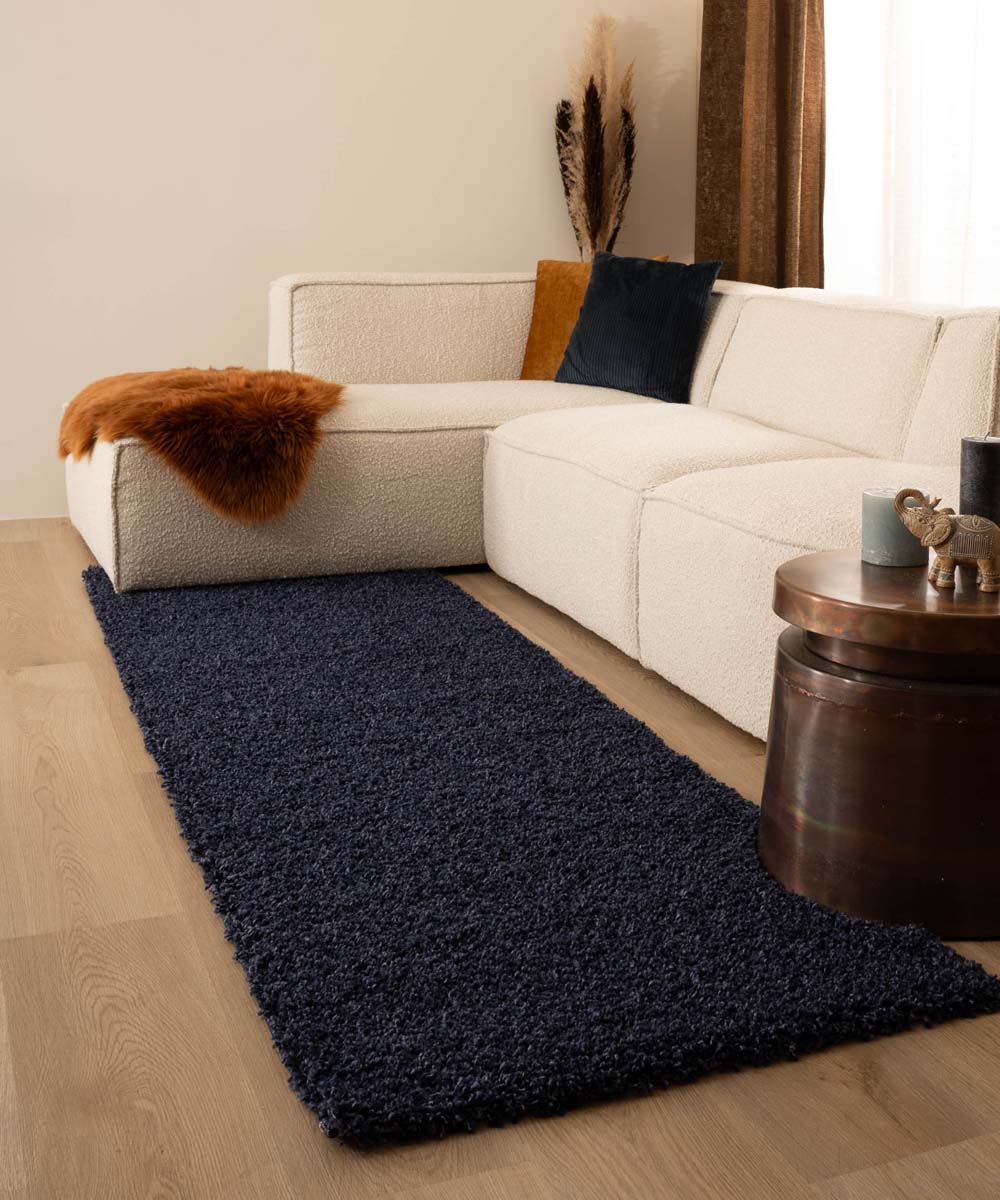 Tapis de couloir poils longs Shaggy Trend - bleu marine - sfeer Tapis de couloir poils longs Shaggy Trend - bleu marine - sfeer