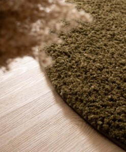 Tapis ovale poils longs - Shaggy Trend vert olive - close up, thumbnail Tapis ovale poils longs - Shaggy Trend vert olive - close up, thumbnail